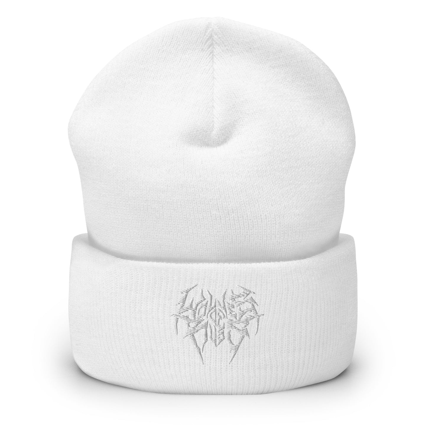 White Imperial Logo Embroidered Beanie