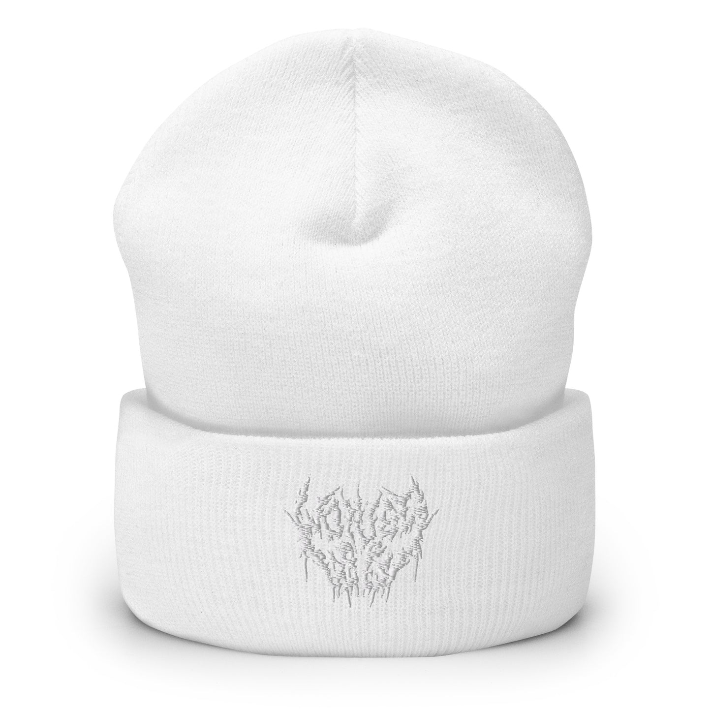 White Chaos Logo Embroidered Beanie